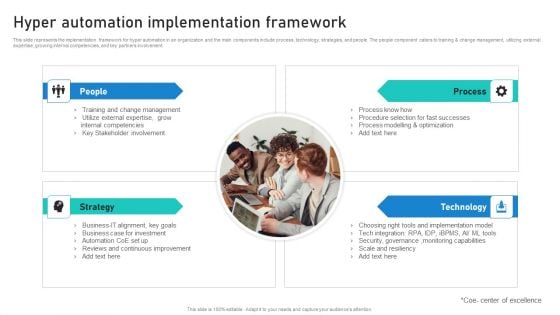 Intelligent Process Automation IPA Hyper Automation Implementation Framework Brochure PDF