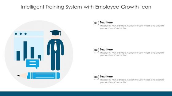 Intelligent Training System With Employee Growth Icon Ppt PowerPoint Presentation Gallery Example File PDF