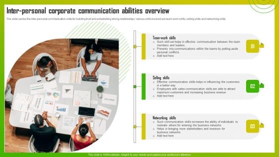 Inter Personal Corporate Communication Abilities Overview Demonstration PDF Inter Personal Corporate Communication Abilities Overview Demonstration PDF