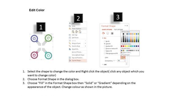 Interconnected Circles With Arrows And Icons Powerpoint Templates