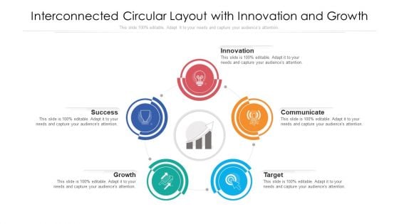 Interconnected Circular Layout With Innovation And Growth Ppt Model Graphics Tutorials PDF