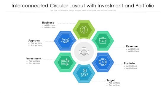 Interconnected Circular Layout With Investment And Portfolio Ppt Portfolio Designs PDF