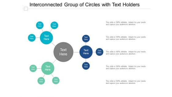 Interconnected Group Of Circles With Text Holders Ppt Powerpoint Presentation Layouts Slide Download