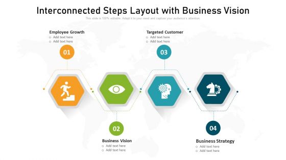 Interconnected Steps Layout With Business Vision Ppt PowerPoint Presentation Styles Slides PDF