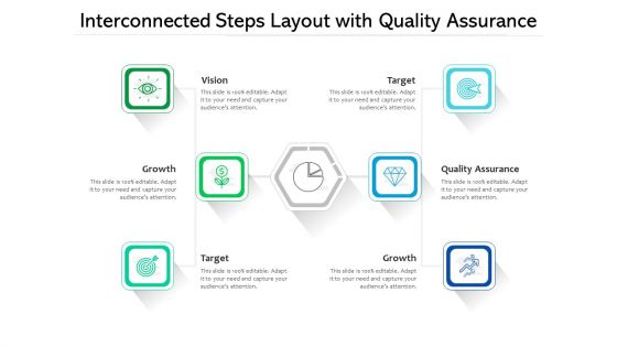 Interconnected Steps Layout With Quality Assurance Ppt PowerPoint Presentation Infographics Vector PDF