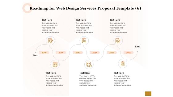 Interface Designing Services Roadmap For Web Design Services Proposal Template 2015 To 2020 Diagrams