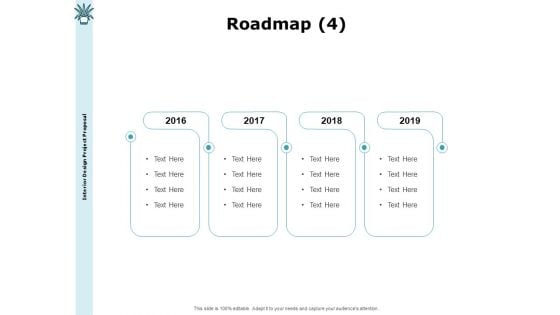 Interior Fitting Proposal Roadmap 2016 To 2019 Ppt Summary Show PDF