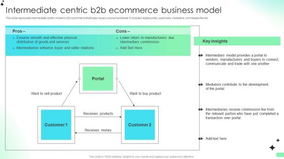 Intermediate Centric B2b Ecommerce Business Model Comprehensive Guide For Developing Ideas PDF