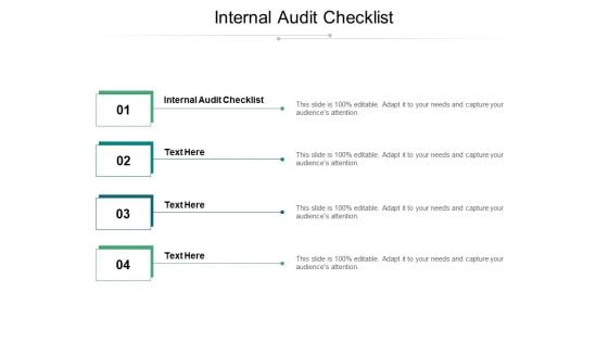 Internal Audit Checklist Ppt PowerPoint Presentation Show Gridlines Cpb