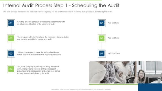 Internal Audit Process Step 1 Scheduling The Audit Introduction PDF