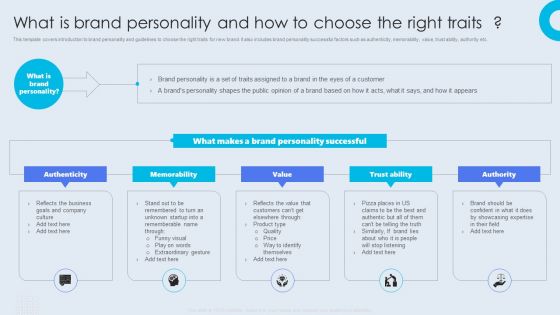 Internal Brand Launch Plan What Is Brand Personality And How To Choose The Right Traits Slides PDF