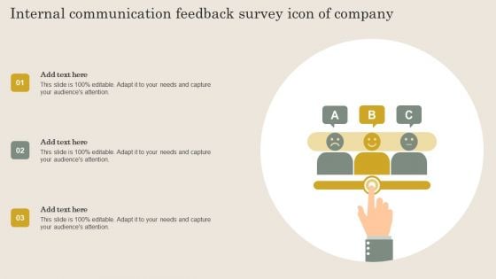Internal Communication Feedback Survey Icon Of Company Clipart PDF