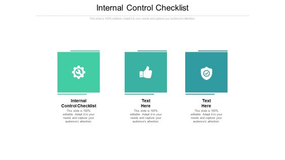 Internal Control Checklist Ppt PowerPoint Presentation Icon Professional Cpb