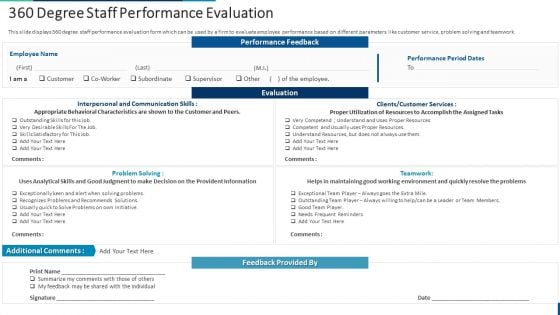 Internal Employee Succession 360 Degree Staff Performance Evaluation Brochure PDF