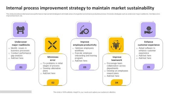 Internal Process Improvement Strategy To Maintain Market Sustainability Graphics PDF Internal Process Improvement Strategy To Maintain Market Sustainability Graphics PDF