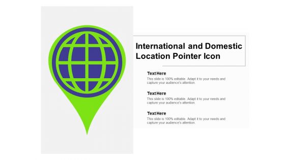 International And Domestic Location Pointer Icon Ppt PowerPoint Presentation Ideas Shapes PDF