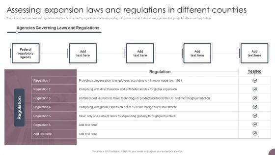 International Business Extension Assessing Expansion Laws And Regulations In Different Structure PDF