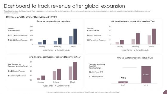 International Business Extension Dashboard To Track Revenue After Global Expansion Introduction PDF