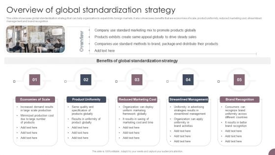 International Business Extension Overview Of Global Standardization Strategy Elements PDF