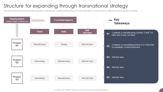 International Business Extension Structure For Expanding Through Transnational Strategy Guidelines PDF