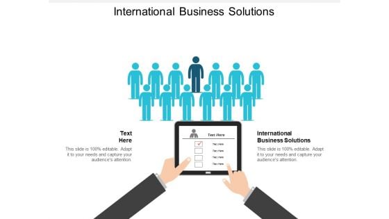 International Business Solutions Ppt PowerPoint Presentation Inspiration Show Cpb