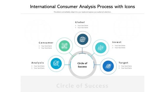 International Consumer Analysis Process With Icons Ppt PowerPoint Presentation File Diagrams PDF