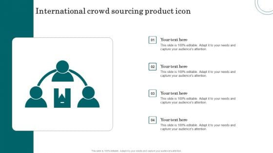 International Crowd Sourcing Product Icon Download PDF