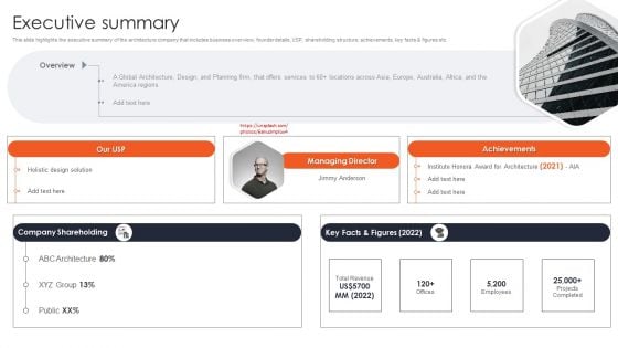 International Design And Architecture Firm Executive Summary Summary PDF International Design And Architecture Firm Executive Summary Summary PDF