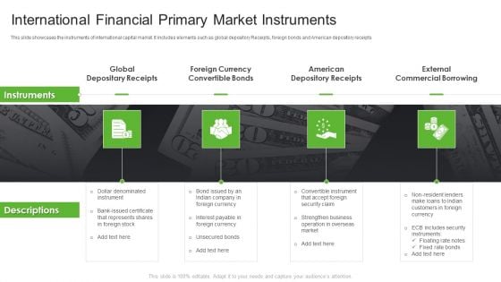 International Financial Primary Market Instruments Ppt PowerPoint Presentation File Clipart PDF