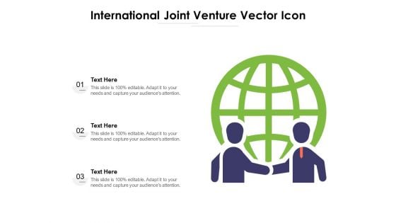 International Joint Venture Vector Icon Ppt PowerPoint Presentation File Brochure PDF