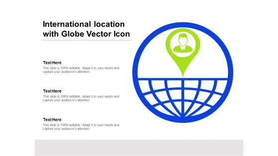 International Location With Globe Vector Icon Ppt PowerPoint Presentation Icon Sample PDF