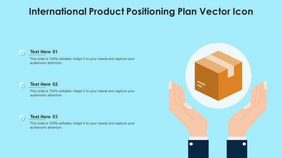 International Product Positioning Plan Vector Icon Ppt Visual Aids Outline PDF