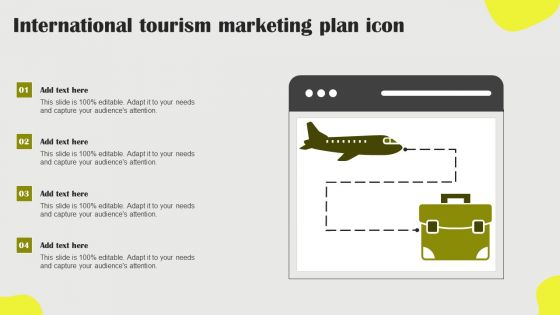 International Tourism Marketing Plan Icon Graphics PDF