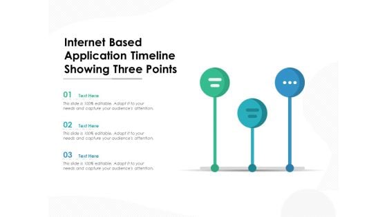 Internet Based Application Timeline Showing Three Points Ppt PowerPoint Presentation Deck PDF