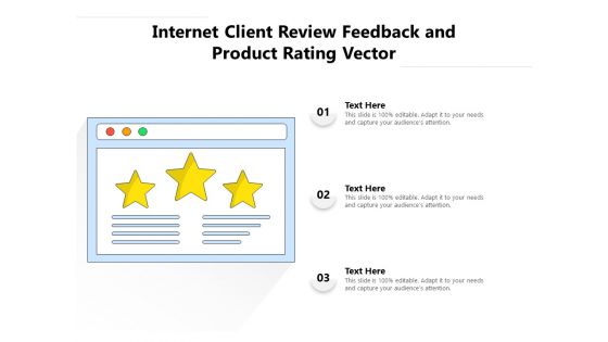 Internet Client Review Feedback And Product Rating Vector Ppt PowerPoint Presentation Pictures Show PDF