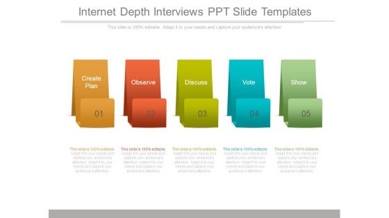 Internet Depth Interviews Ppt Slide Templates