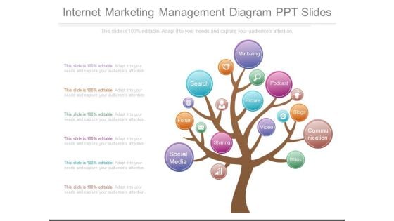 Internet Marketing Management Diagram Ppt Slides