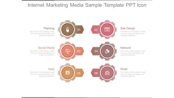 Internet Marketing Media Sample Template Ppt Icon