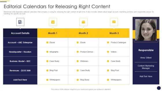 Internet Marketing Playbook Editorial Calendars For Releasing Right Content Portrait PDF