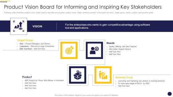 Internet Marketing Playbook Product Vision Board For Informing And Inspiring Key Graphics PDF Internet Marketing Playbook Product Vision Board For Informing And Inspiring Key Graphics PDF