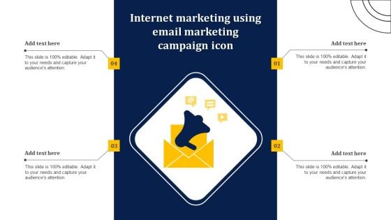 Internet Marketing Using Email Marketing Campaign Icon Summary PDF