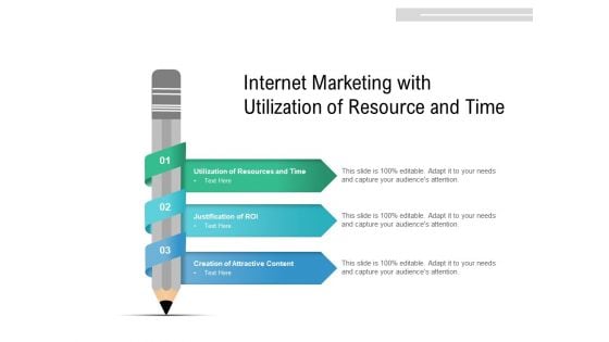 Internet Marketing With Utilization Of Resource And Time Ppt PowerPoint Presentation Gallery Graphics Pictures PDF