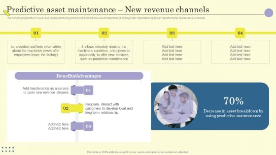 Internet Of Things In Manufacturing Sector Predictive Asset Maintenance New Revenue Channels Guidelines PDF