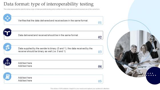 Interoperability Software Testing Data Format Type Of Interoperability Testing Slides PDF