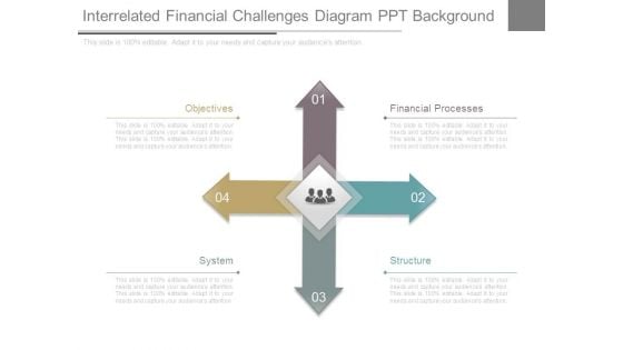 Interrelated Financial Challenges Diagram Ppt Background
