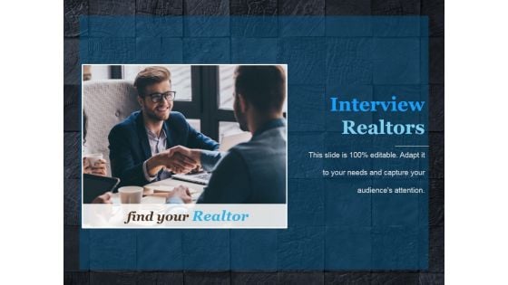 Interview Realtors Ppt PowerPoint Presentation Icon