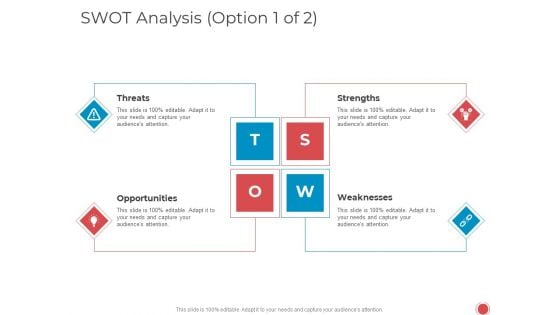 Introduce Yourself Swot Analysis Option Threats Ppt Summary Inspiration PDF