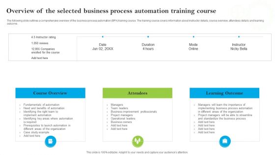Introducing AI Tools Overview Of The Selected Business Process Automation Sample PDF Introducing AI Tools Overview Of The Selected Business Process Automation Sample PDF