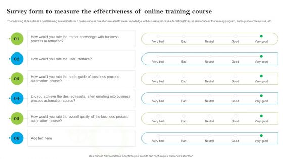Introducing AI Tools Survey Form To Measure The Effectiveness Of Online Training Course Diagrams PDF Introducing AI Tools Survey Form To Measure The Effectiveness Of Online Training Course Diagrams PDF