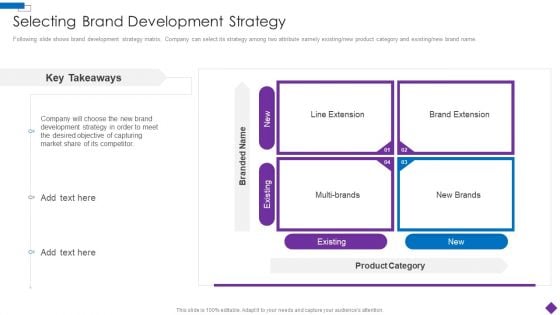 Introducing A New Product To The Market Selecting Brand Development Strategy Mockup PDF